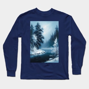 Winter Wonderland- Oil Paint Long Sleeve T-Shirt